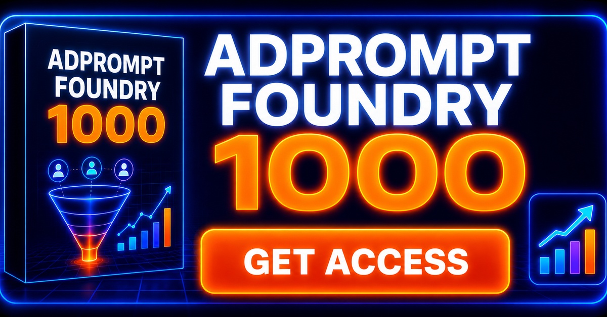 AdPrompt Foundry social graphic 1200 by 628