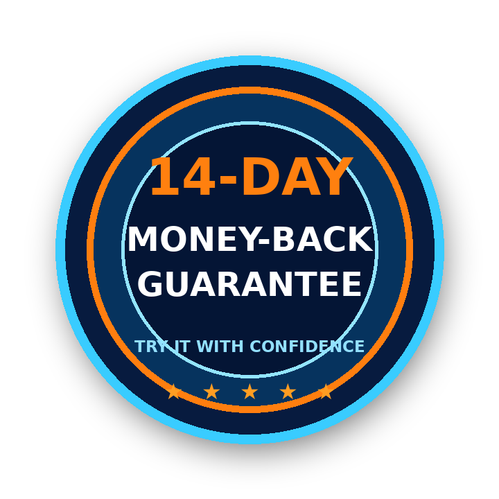 14-day money-back guarantee badge