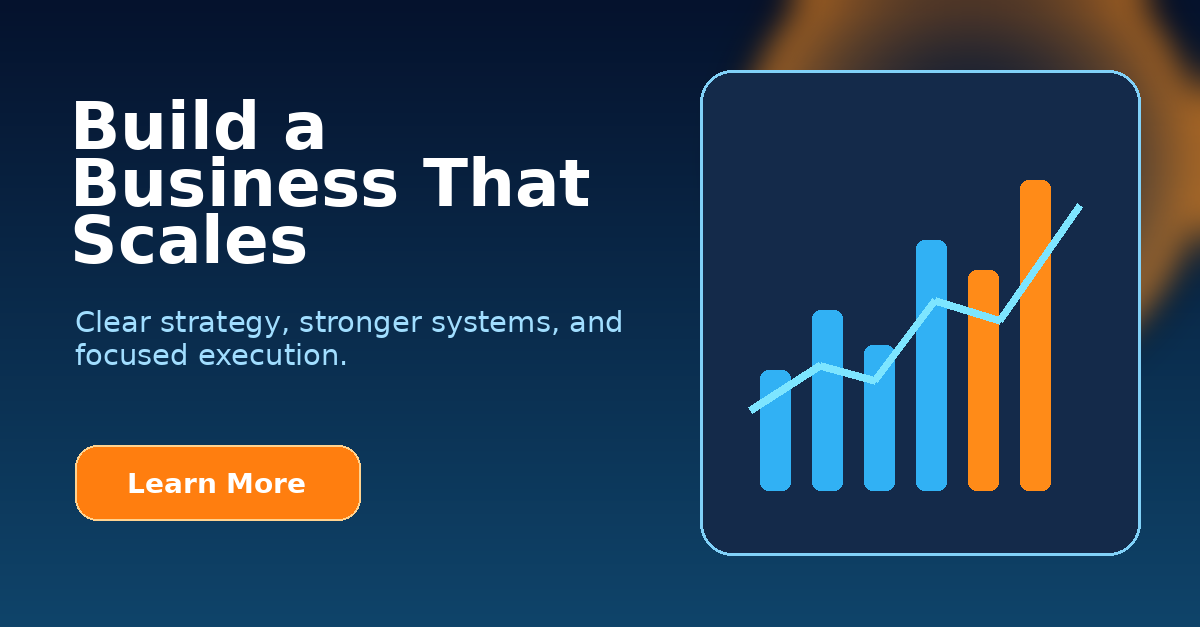 Business consulting LinkedIn ad example